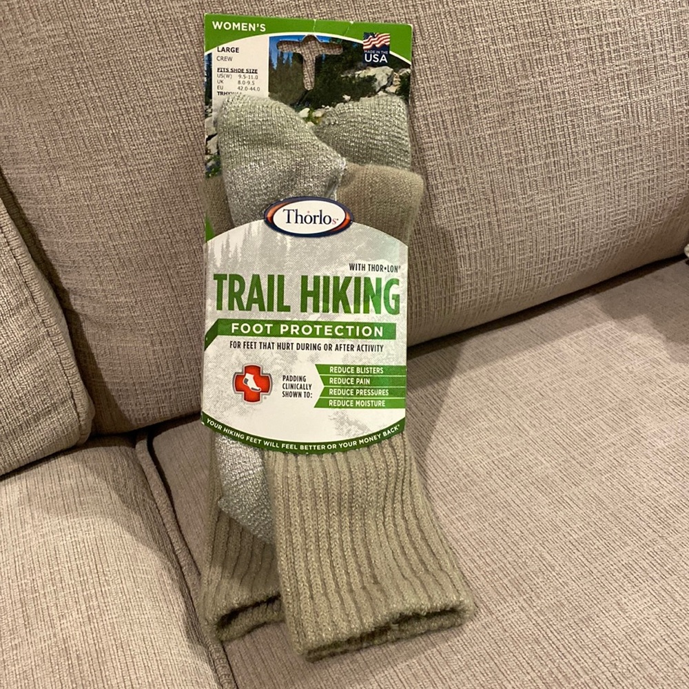 Thorlos women’s hiking socks, Large, khaki